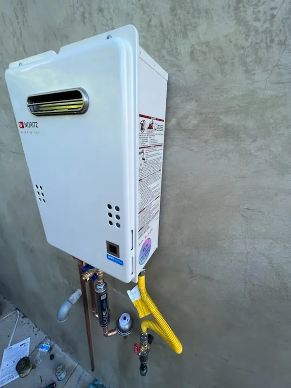 Tankless water heater installation for Burkhardt homes